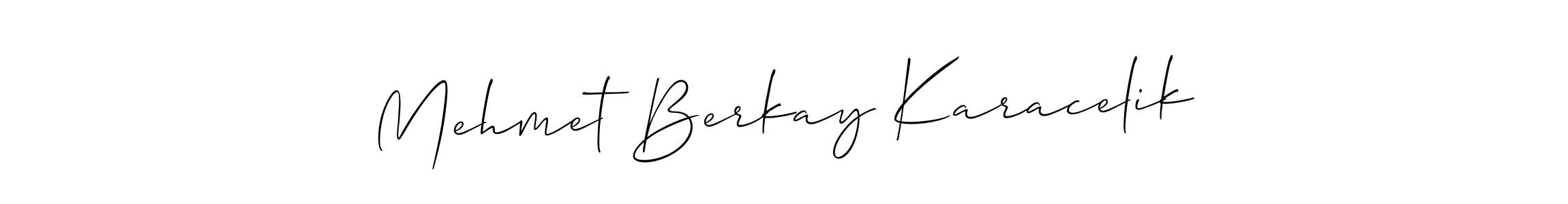 Also You can easily find your signature by using the search form. We will create Mehmet Berkay Karacelik name handwritten signature images for you free of cost using Allison_Script sign style. Mehmet Berkay Karacelik signature style 2 images and pictures png