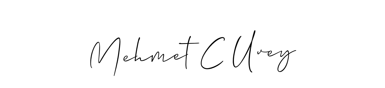 Use a signature maker to create a handwritten signature online. With this signature software, you can design (Allison_Script) your own signature for name Mehmet C Uvey. Mehmet C Uvey signature style 2 images and pictures png