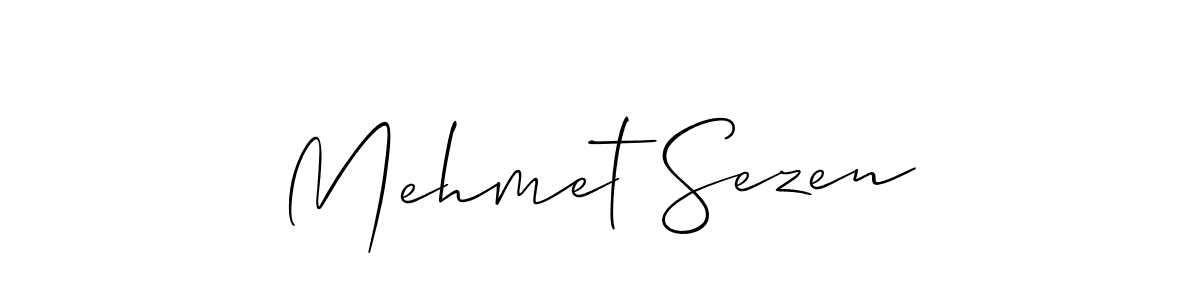 Allison_Script is a professional signature style that is perfect for those who want to add a touch of class to their signature. It is also a great choice for those who want to make their signature more unique. Get Mehmet Sezen name to fancy signature for free. Mehmet Sezen signature style 2 images and pictures png