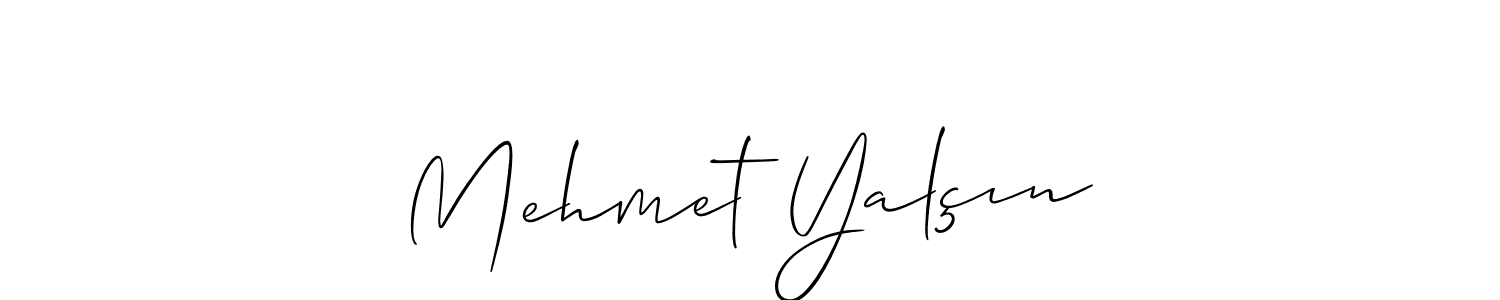 Mehmet Yalçın stylish signature style. Best Handwritten Sign (Allison_Script) for my name. Handwritten Signature Collection Ideas for my name Mehmet Yalçın. Mehmet Yalçın signature style 2 images and pictures png