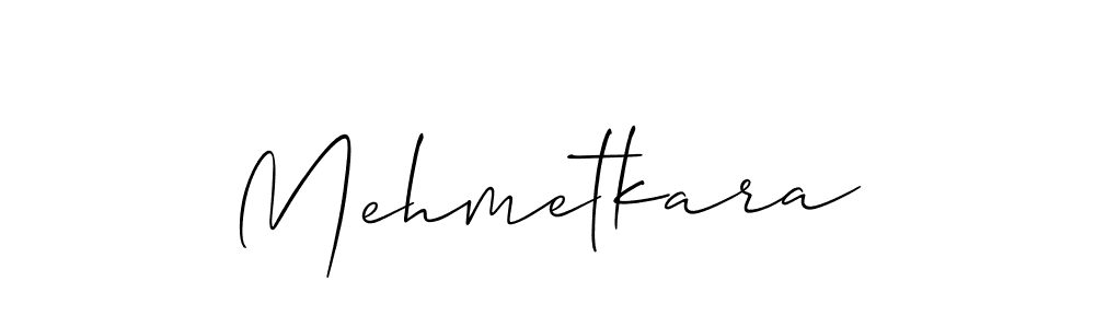 Make a beautiful signature design for name Mehmetkara. With this signature (Allison_Script) style, you can create a handwritten signature for free. Mehmetkara signature style 2 images and pictures png