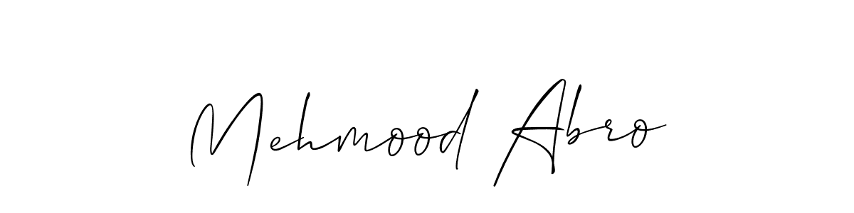 How to make Mehmood Abro name signature. Use Allison_Script style for creating short signs online. This is the latest handwritten sign. Mehmood Abro signature style 2 images and pictures png