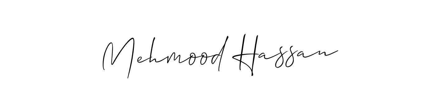 The best way (Allison_Script) to make a short signature is to pick only two or three words in your name. The name Mehmood Hassan include a total of six letters. For converting this name. Mehmood Hassan signature style 2 images and pictures png