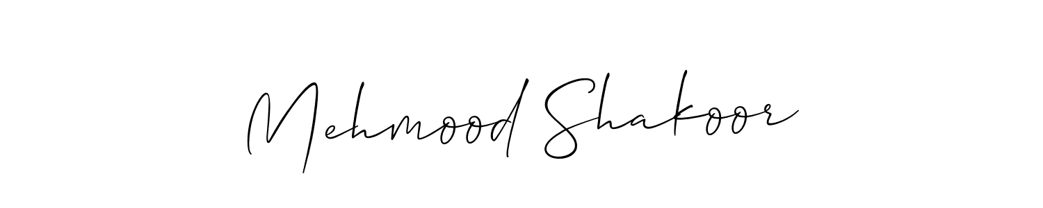 Use a signature maker to create a handwritten signature online. With this signature software, you can design (Allison_Script) your own signature for name Mehmood Shakoor. Mehmood Shakoor signature style 2 images and pictures png