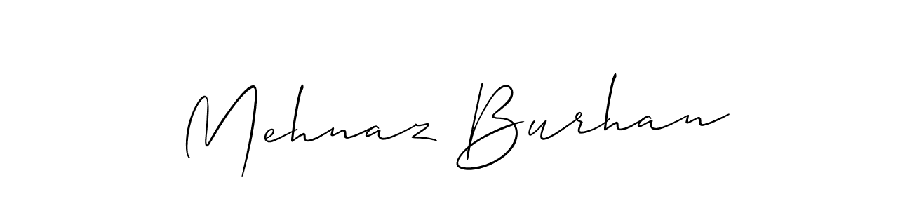 How to Draw Mehnaz Burhan signature style? Allison_Script is a latest design signature styles for name Mehnaz Burhan. Mehnaz Burhan signature style 2 images and pictures png