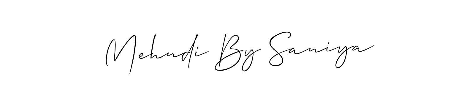 Mehndi By Saniya stylish signature style. Best Handwritten Sign (Allison_Script) for my name. Handwritten Signature Collection Ideas for my name Mehndi By Saniya. Mehndi By Saniya signature style 2 images and pictures png