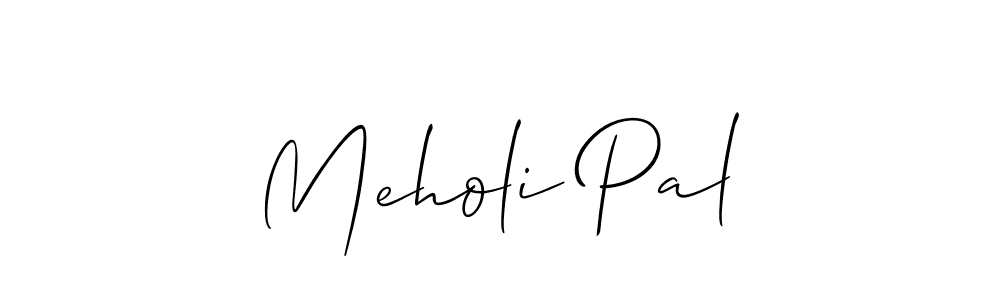 How to make Meholi Pal signature? Allison_Script is a professional autograph style. Create handwritten signature for Meholi Pal name. Meholi Pal signature style 2 images and pictures png