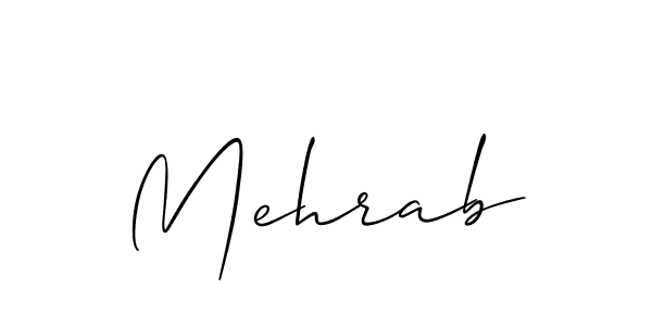 The best way (Allison_Script) to make a short signature is to pick only two or three words in your name. The name Mehrab include a total of six letters. For converting this name. Mehrab signature style 2 images and pictures png