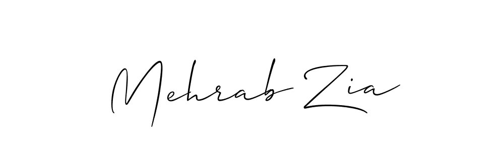 How to make Mehrab Zia signature? Allison_Script is a professional autograph style. Create handwritten signature for Mehrab Zia name. Mehrab Zia signature style 2 images and pictures png