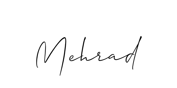 Create a beautiful signature design for name Mehrad. With this signature (Allison_Script) fonts, you can make a handwritten signature for free. Mehrad signature style 2 images and pictures png