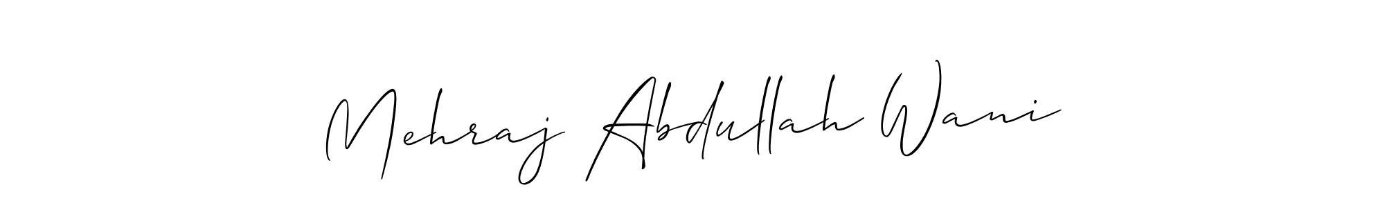 How to Draw Mehraj Abdullah Wani signature style? Allison_Script is a latest design signature styles for name Mehraj Abdullah Wani. Mehraj Abdullah Wani signature style 2 images and pictures png