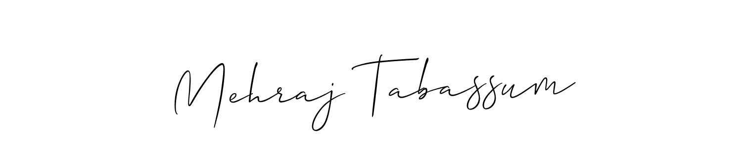 Make a beautiful signature design for name Mehraj Tabassum. With this signature (Allison_Script) style, you can create a handwritten signature for free. Mehraj Tabassum signature style 2 images and pictures png
