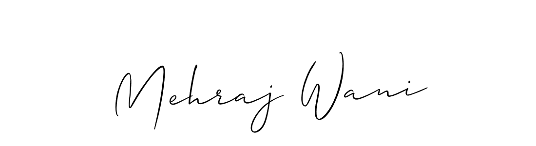How to make Mehraj Wani signature? Allison_Script is a professional autograph style. Create handwritten signature for Mehraj Wani name. Mehraj Wani signature style 2 images and pictures png