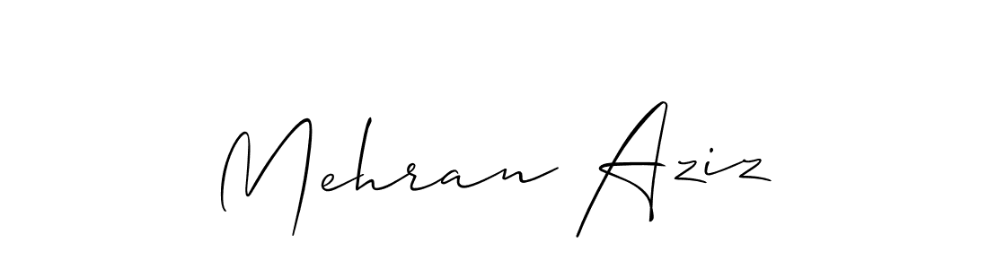 It looks lik you need a new signature style for name Mehran Aziz. Design unique handwritten (Allison_Script) signature with our free signature maker in just a few clicks. Mehran Aziz signature style 2 images and pictures png