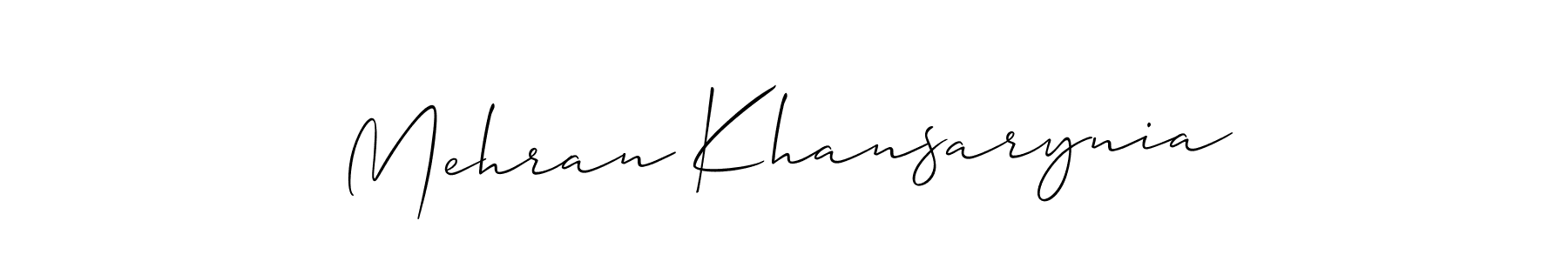 How to make Mehran Khansarynia name signature. Use Allison_Script style for creating short signs online. This is the latest handwritten sign. Mehran Khansarynia signature style 2 images and pictures png