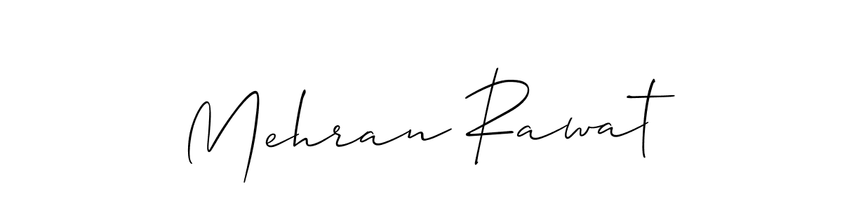 Allison_Script is a professional signature style that is perfect for those who want to add a touch of class to their signature. It is also a great choice for those who want to make their signature more unique. Get Mehran Rawat name to fancy signature for free. Mehran Rawat signature style 2 images and pictures png