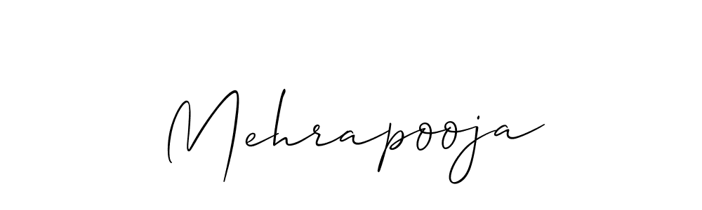 How to make Mehrapooja signature? Allison_Script is a professional autograph style. Create handwritten signature for Mehrapooja name. Mehrapooja signature style 2 images and pictures png