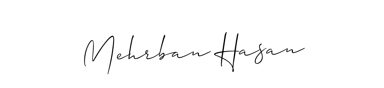 Make a beautiful signature design for name Mehrban Hasan. With this signature (Allison_Script) style, you can create a handwritten signature for free. Mehrban Hasan signature style 2 images and pictures png
