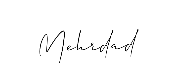 Use a signature maker to create a handwritten signature online. With this signature software, you can design (Allison_Script) your own signature for name Mehrdad. Mehrdad signature style 2 images and pictures png