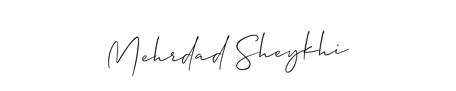 Also we have Mehrdad Sheykhi name is the best signature style. Create professional handwritten signature collection using Allison_Script autograph style. Mehrdad Sheykhi signature style 2 images and pictures png