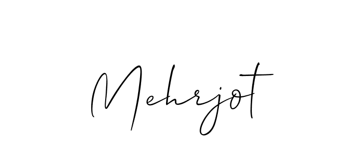 Create a beautiful signature design for name Mehrjot. With this signature (Allison_Script) fonts, you can make a handwritten signature for free. Mehrjot signature style 2 images and pictures png