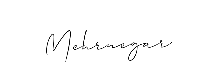 Design your own signature with our free online signature maker. With this signature software, you can create a handwritten (Allison_Script) signature for name Mehrnegar. Mehrnegar signature style 2 images and pictures png