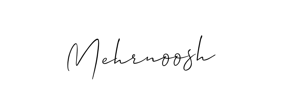 Mehrnoosh stylish signature style. Best Handwritten Sign (Allison_Script) for my name. Handwritten Signature Collection Ideas for my name Mehrnoosh. Mehrnoosh signature style 2 images and pictures png