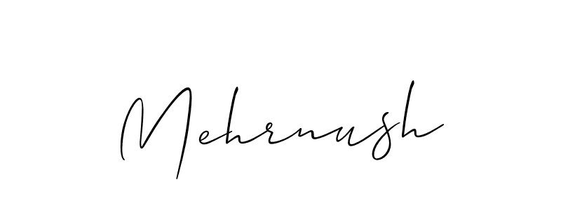 It looks lik you need a new signature style for name Mehrnush. Design unique handwritten (Allison_Script) signature with our free signature maker in just a few clicks. Mehrnush signature style 2 images and pictures png