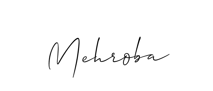 Best and Professional Signature Style for Mehroba. Allison_Script Best Signature Style Collection. Mehroba signature style 2 images and pictures png