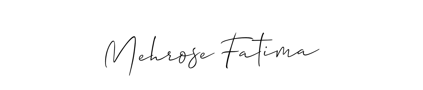 Check out images of Autograph of Mehrose Fatima name. Actor Mehrose Fatima Signature Style. Allison_Script is a professional sign style online. Mehrose Fatima signature style 2 images and pictures png