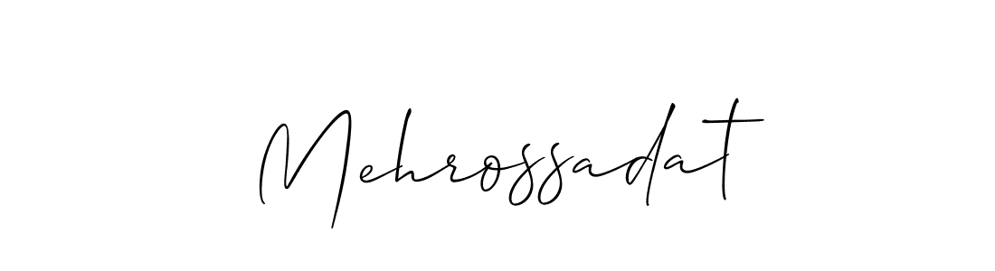 How to make Mehrossadat signature? Allison_Script is a professional autograph style. Create handwritten signature for Mehrossadat name. Mehrossadat signature style 2 images and pictures png