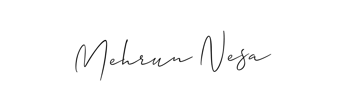 How to Draw Mehrun Nesa signature style? Allison_Script is a latest design signature styles for name Mehrun Nesa. Mehrun Nesa signature style 2 images and pictures png