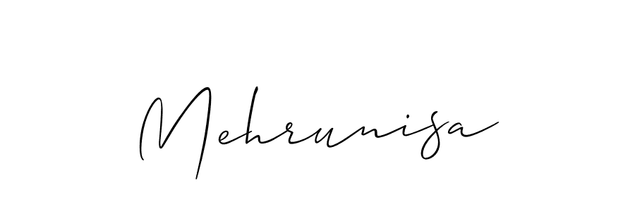 Allison_Script is a professional signature style that is perfect for those who want to add a touch of class to their signature. It is also a great choice for those who want to make their signature more unique. Get Mehrunisa name to fancy signature for free. Mehrunisa signature style 2 images and pictures png