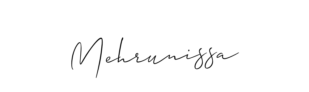 It looks lik you need a new signature style for name Mehrunissa. Design unique handwritten (Allison_Script) signature with our free signature maker in just a few clicks. Mehrunissa signature style 2 images and pictures png