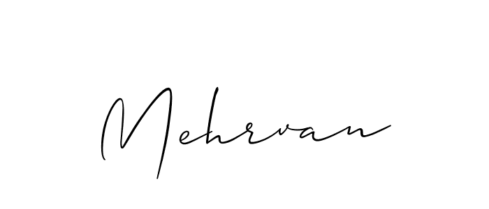 How to make Mehrvan signature? Allison_Script is a professional autograph style. Create handwritten signature for Mehrvan name. Mehrvan signature style 2 images and pictures png