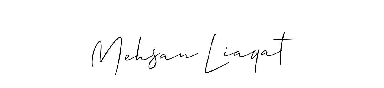 Mehsan Liaqat stylish signature style. Best Handwritten Sign (Allison_Script) for my name. Handwritten Signature Collection Ideas for my name Mehsan Liaqat. Mehsan Liaqat signature style 2 images and pictures png