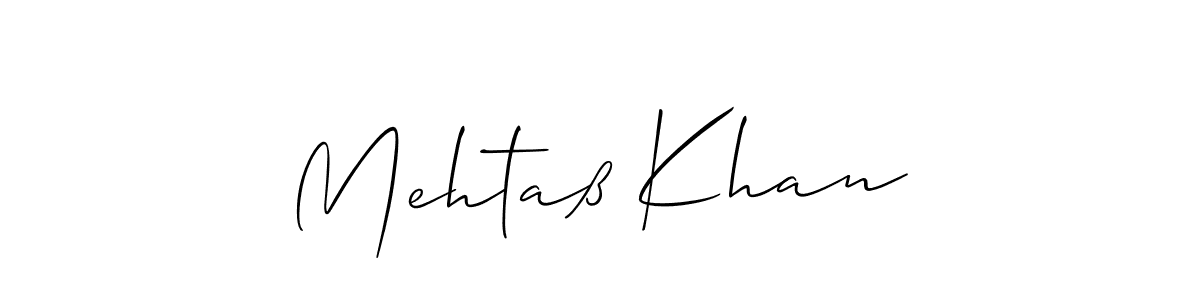 The best way (Allison_Script) to make a short signature is to pick only two or three words in your name. The name Mehtaß Khan include a total of six letters. For converting this name. Mehtaß Khan signature style 2 images and pictures png