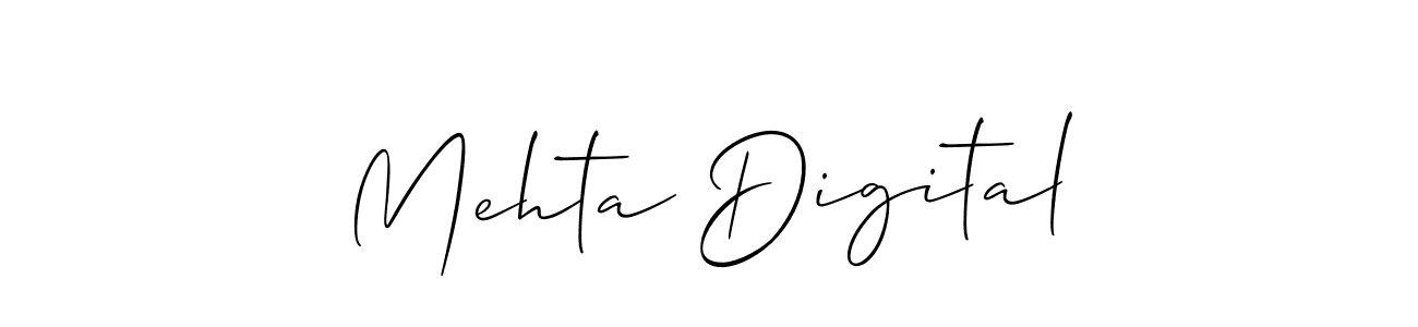 How to make Mehta Digital signature? Allison_Script is a professional autograph style. Create handwritten signature for Mehta Digital name. Mehta Digital signature style 2 images and pictures png