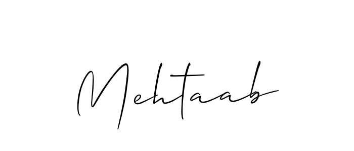 Create a beautiful signature design for name Mehtaab. With this signature (Allison_Script) fonts, you can make a handwritten signature for free. Mehtaab signature style 2 images and pictures png