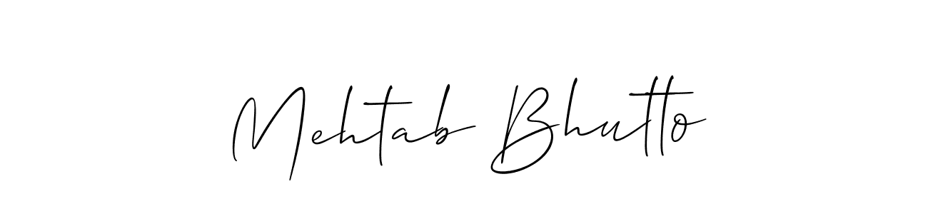 Make a beautiful signature design for name Mehtab Bhutto. With this signature (Allison_Script) style, you can create a handwritten signature for free. Mehtab Bhutto signature style 2 images and pictures png