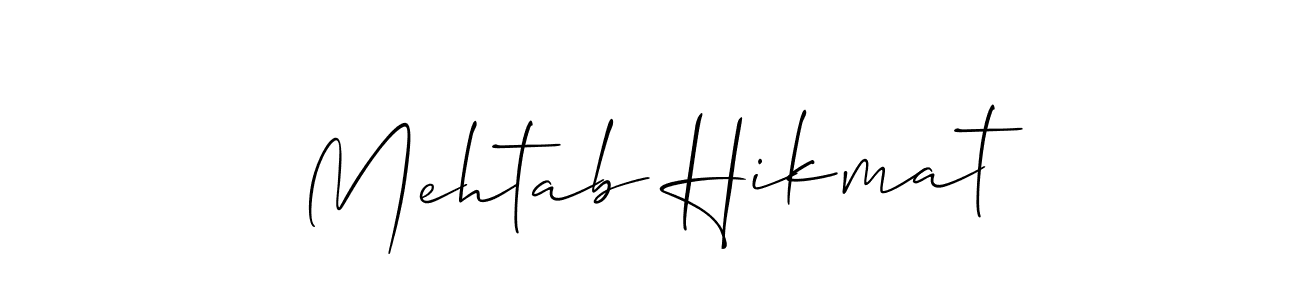 Best and Professional Signature Style for Mehtab Hikmat. Allison_Script Best Signature Style Collection. Mehtab Hikmat signature style 2 images and pictures png