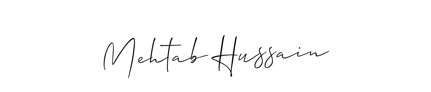 How to make Mehtab Hussain signature? Allison_Script is a professional autograph style. Create handwritten signature for Mehtab Hussain name. Mehtab Hussain signature style 2 images and pictures png