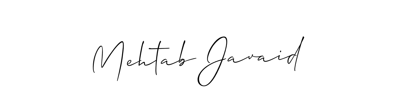 Also You can easily find your signature by using the search form. We will create Mehtab Javaid name handwritten signature images for you free of cost using Allison_Script sign style. Mehtab Javaid signature style 2 images and pictures png