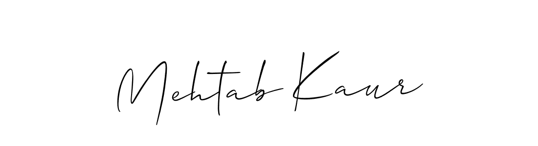 How to make Mehtab Kaur signature? Allison_Script is a professional autograph style. Create handwritten signature for Mehtab Kaur name. Mehtab Kaur signature style 2 images and pictures png