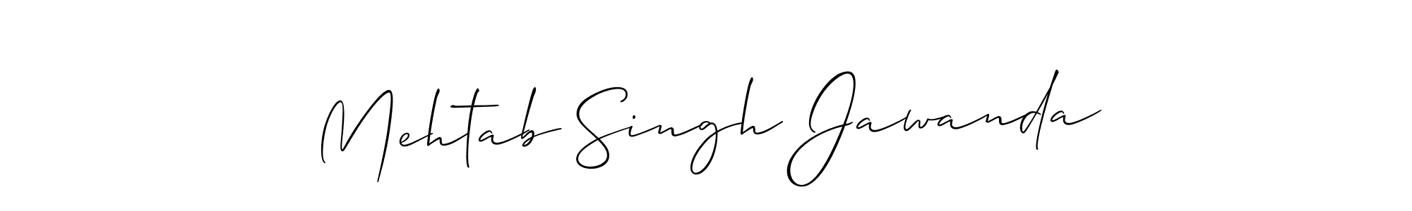The best way (Allison_Script) to make a short signature is to pick only two or three words in your name. The name Mehtab Singh Jawanda include a total of six letters. For converting this name. Mehtab Singh Jawanda signature style 2 images and pictures png