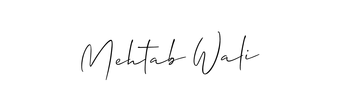 Mehtab Wali stylish signature style. Best Handwritten Sign (Allison_Script) for my name. Handwritten Signature Collection Ideas for my name Mehtab Wali. Mehtab Wali signature style 2 images and pictures png