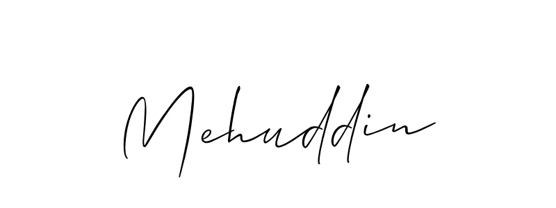 Design your own signature with our free online signature maker. With this signature software, you can create a handwritten (Allison_Script) signature for name Mehuddin. Mehuddin signature style 2 images and pictures png