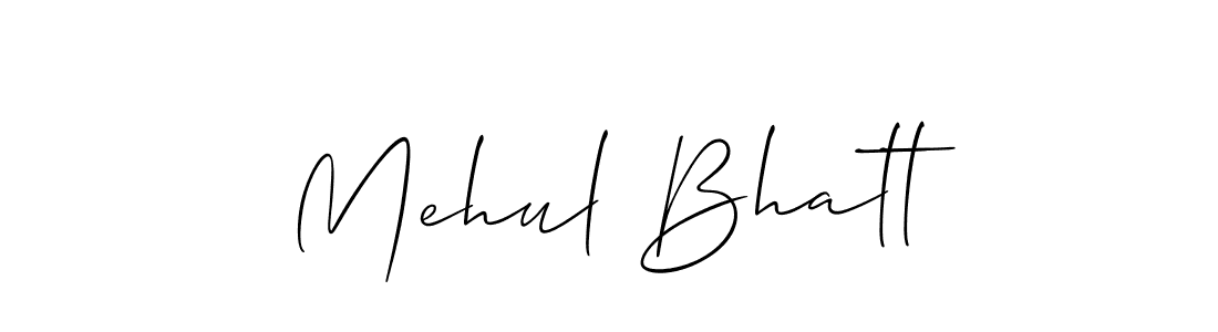 The best way (Allison_Script) to make a short signature is to pick only two or three words in your name. The name Mehul Bhatt include a total of six letters. For converting this name. Mehul Bhatt signature style 2 images and pictures png