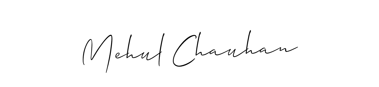 Mehul Chauhan stylish signature style. Best Handwritten Sign (Allison_Script) for my name. Handwritten Signature Collection Ideas for my name Mehul Chauhan. Mehul Chauhan signature style 2 images and pictures png