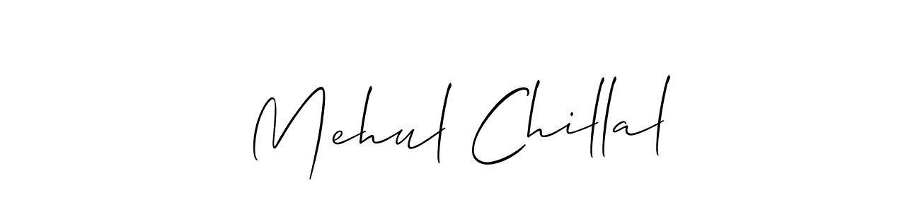 Best and Professional Signature Style for Mehul Chillal. Allison_Script Best Signature Style Collection. Mehul Chillal signature style 2 images and pictures png